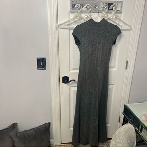 Vintage Em Francais Silver Shimmer Long Dress